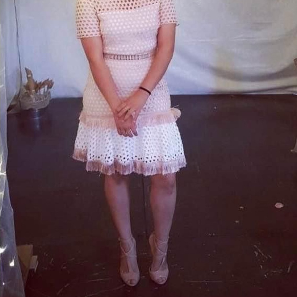Pink and White Dress